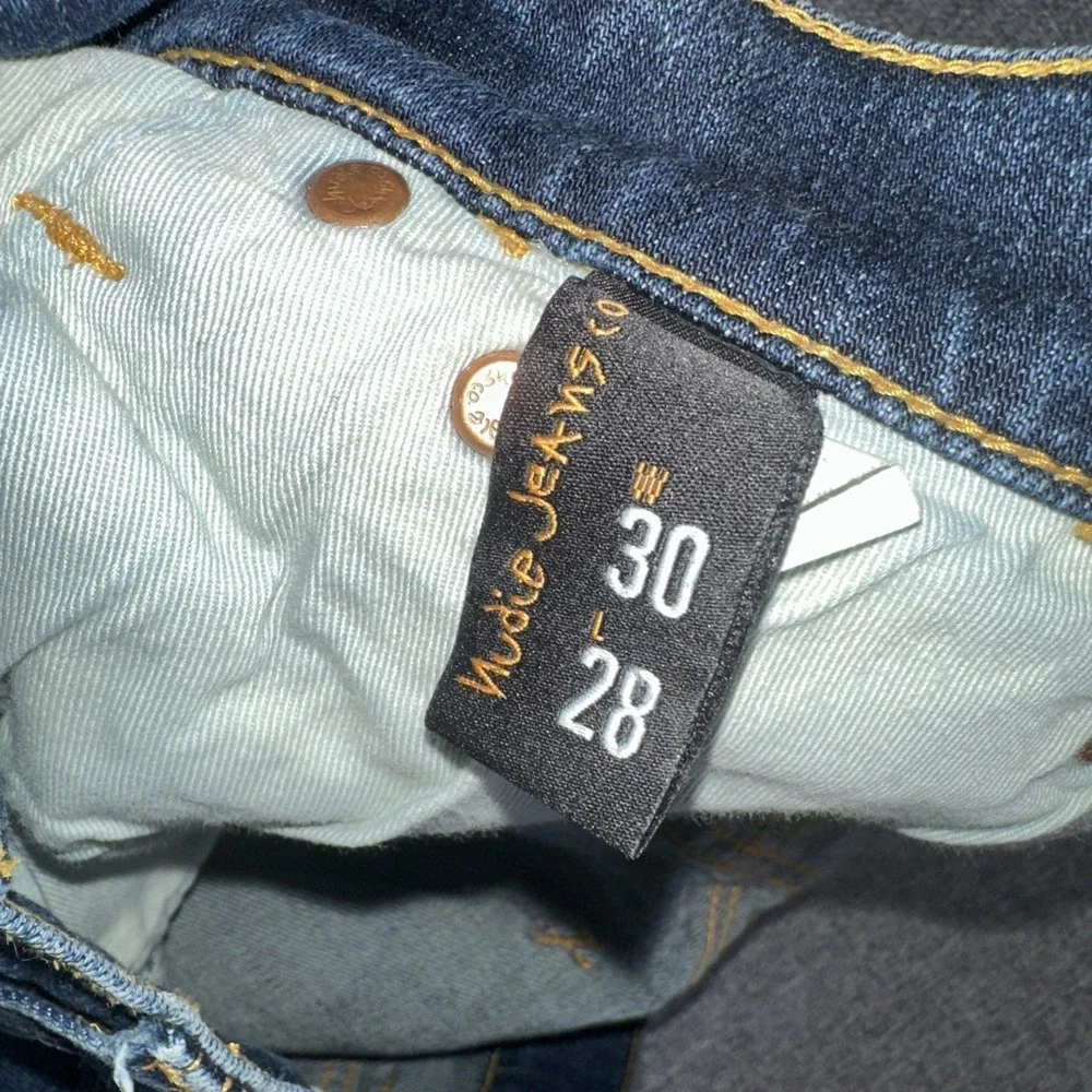 Nudie Jeans Co Grim Tim Pants Mens 30x32 Black Corduroy Stretch Made in Italy - Picture 6 of 6